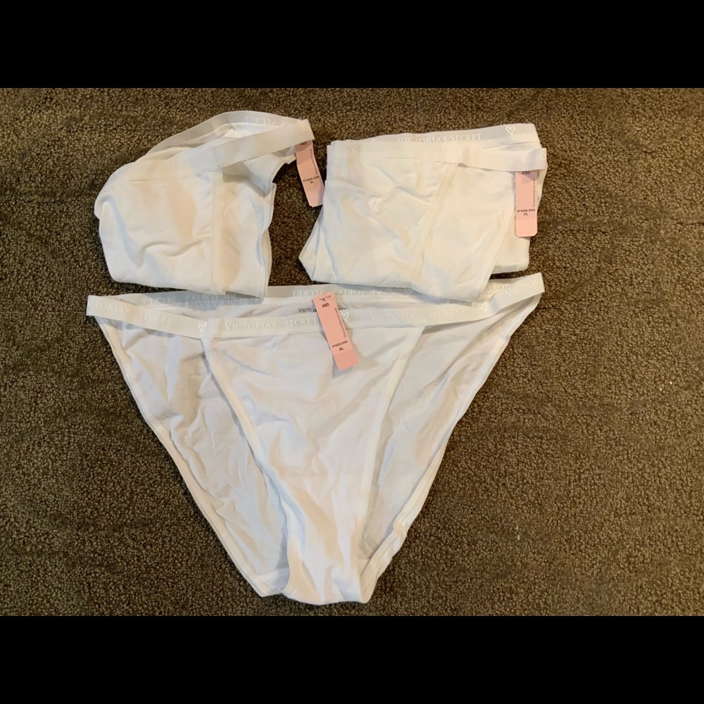 Victoria’s Secret large white bikini cotton new with tags